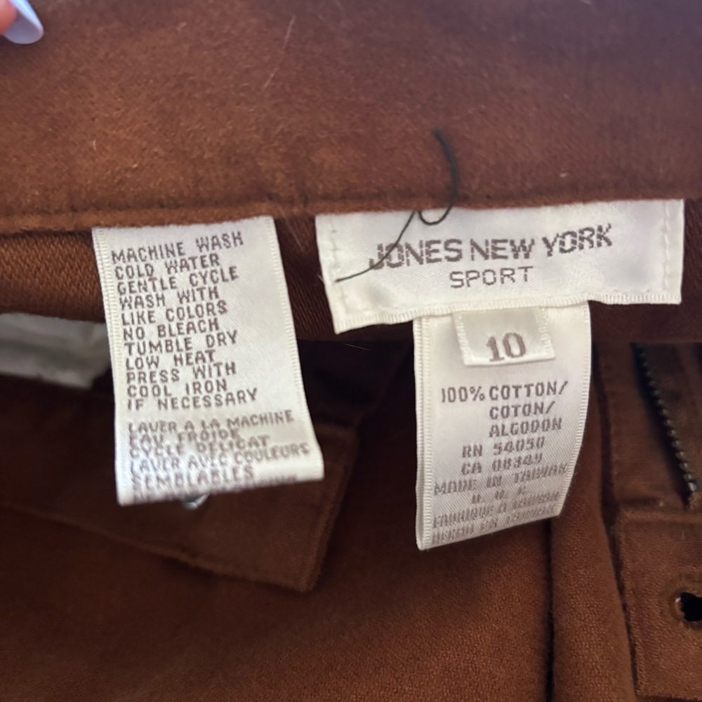 Jones New York Sport Vintage Brown High-Waisted Pants Size 10 - Picture 6 of 8